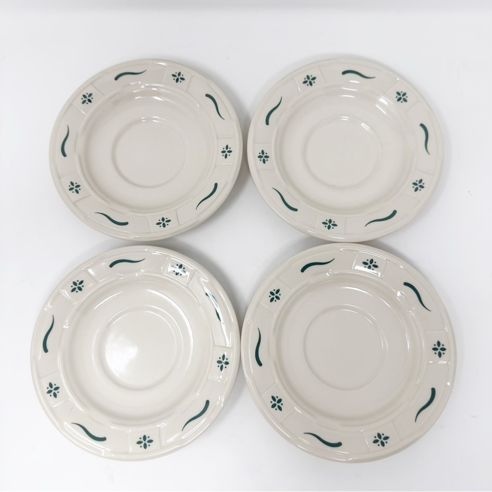 Longaberger Cups and Saucers Heritage Green - Picture 2 of 7